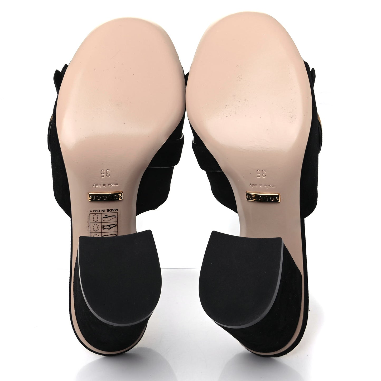 Kid Scamosciato GG Marmont Fringe 75mm Slide Sandals 35 Black