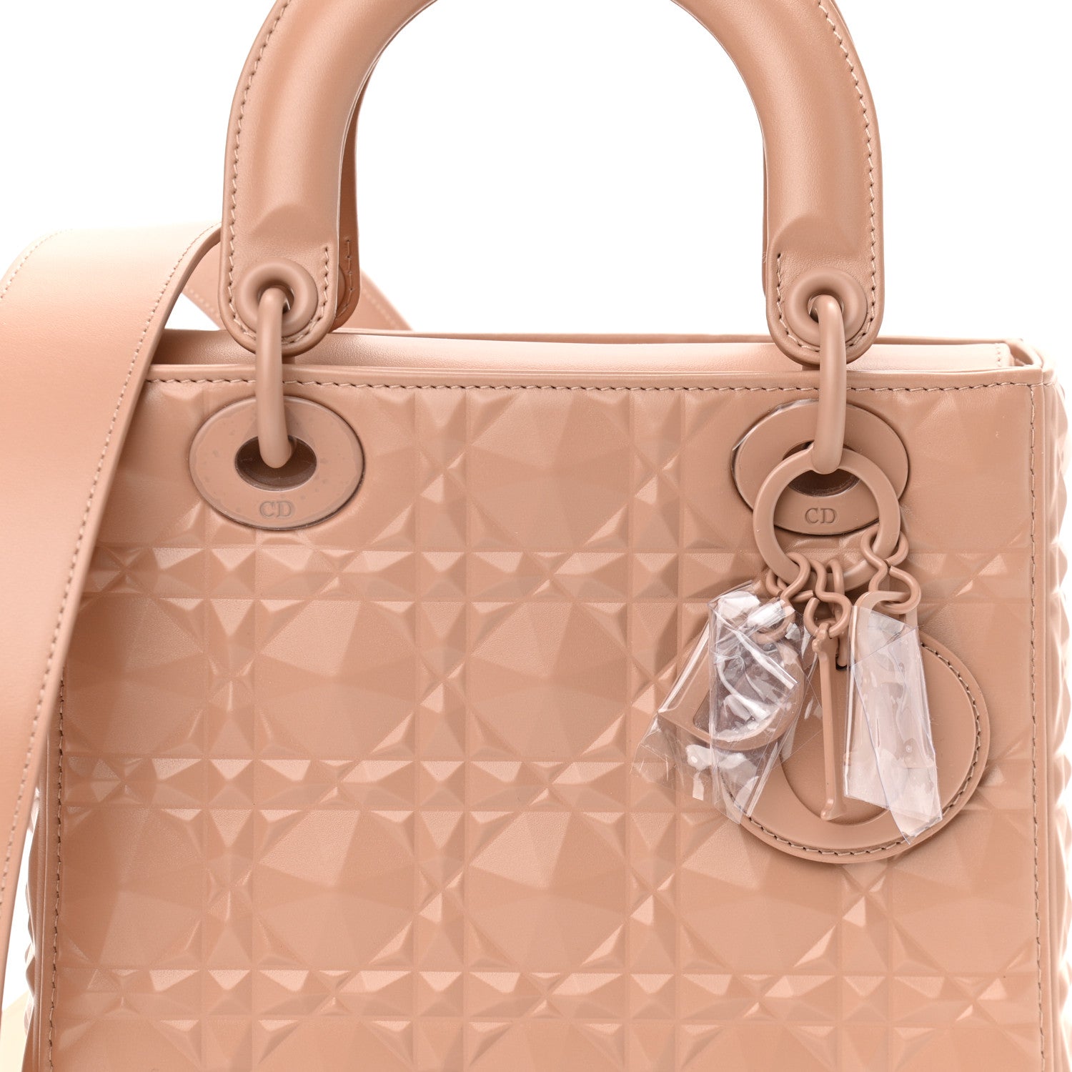 Christian Dior Calfskin Cannage Diamond Small My ABCDior Lady Dior Rose Des Vents 8 of 10