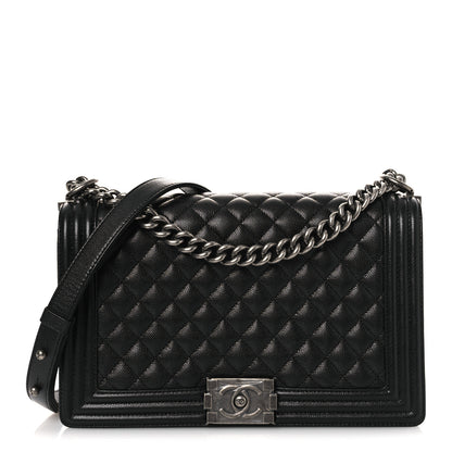 Chanel Caviar Quilted New Medium Boy Flap Black 1 of 12