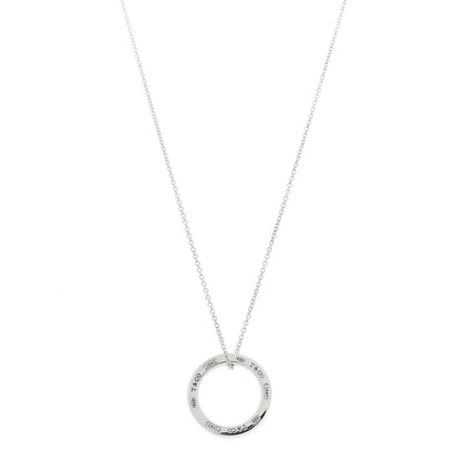 Tiffany Sterling Silver 1837 Circle Pendant Necklace 1 of 5