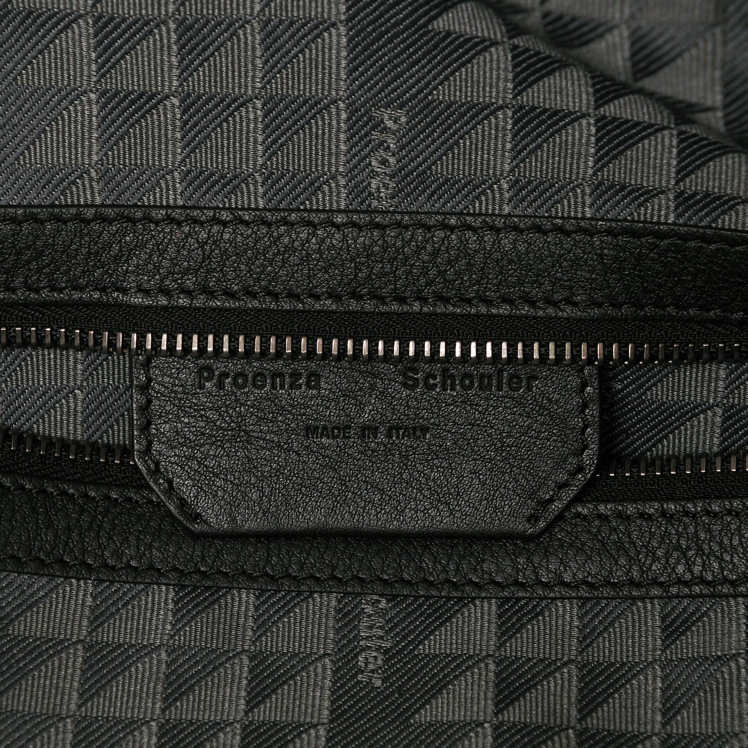 Proenza Schouler Calfskin Triangle Embossed Travel Bag Black 6 of 7