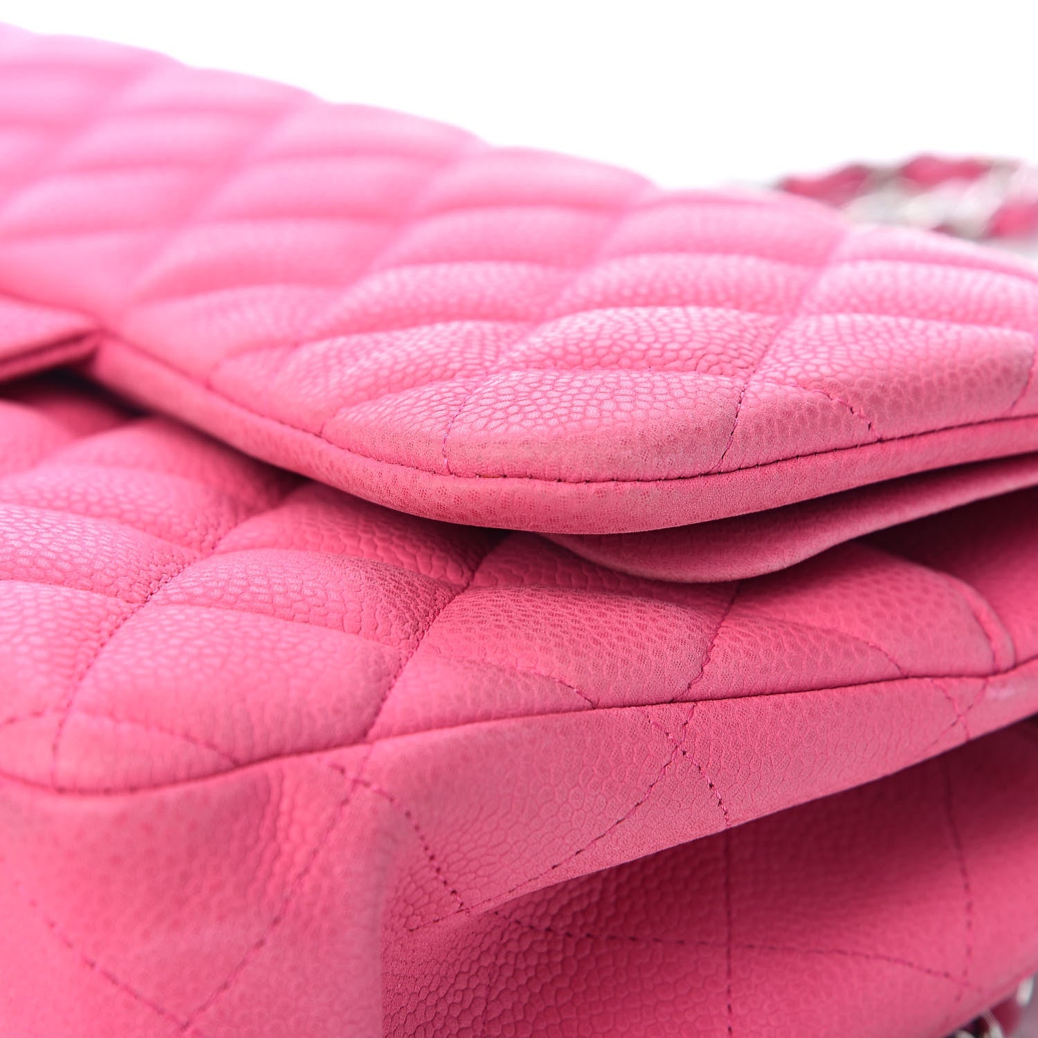 Chanel Iridescent Caviar Quilted Jumbo Double Flap Pink 14 of 16