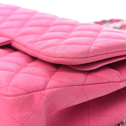 Chanel Iridescent Caviar Quilted Jumbo Double Flap Pink 14 of 16