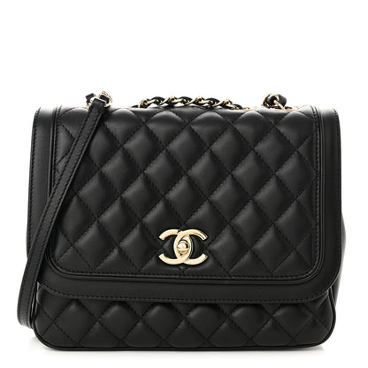Chanel Lambskin Quilted Medium Lovely Day Flap Black 1 of 10