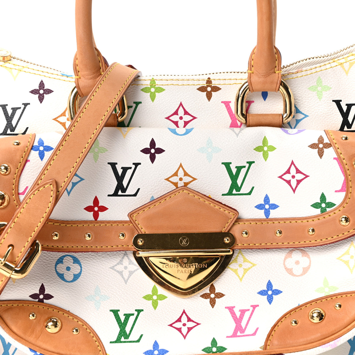 Louis Vuitton Monogram Multicolor Rita White 7 of 9
