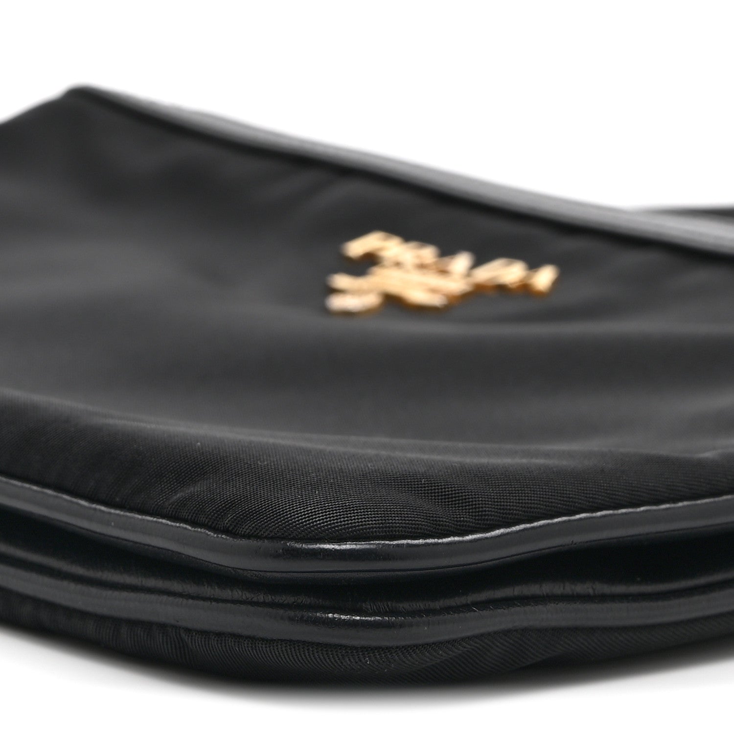 Prada Tessuto Nylon Soft Calf Double Zip Crossbody Bag Black 20 of 21