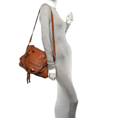 Chloe Calfskin Braided Medium Marcie Double Carry Tan 2 of 11