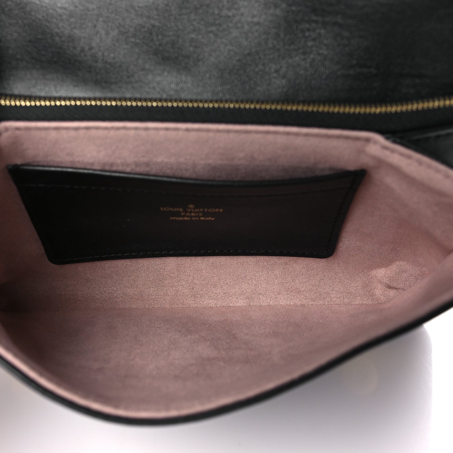 Lambskin Embossed Monogram Pochette Coussin Black