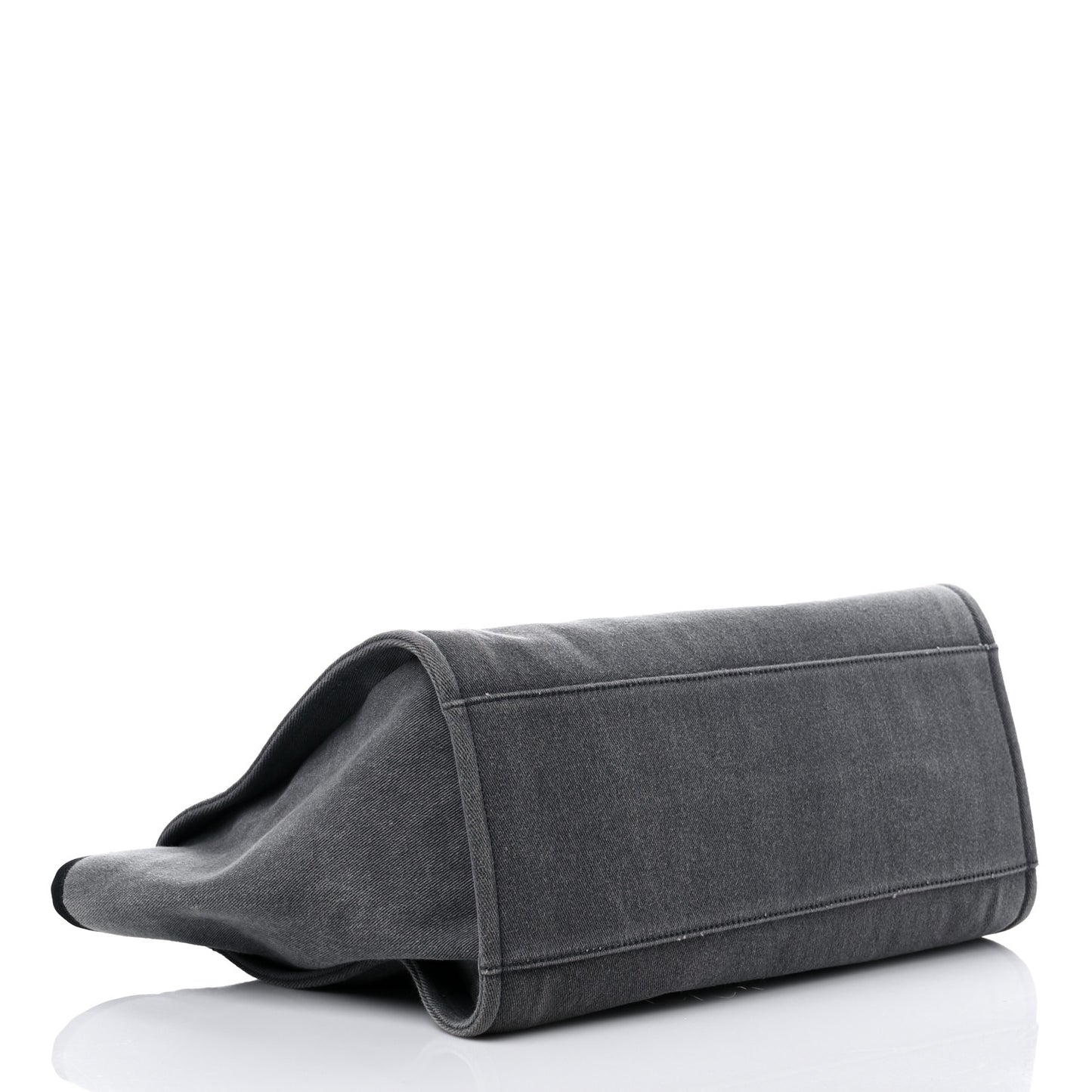 Canvas Sequin Medium Deauville Tote Charcoal