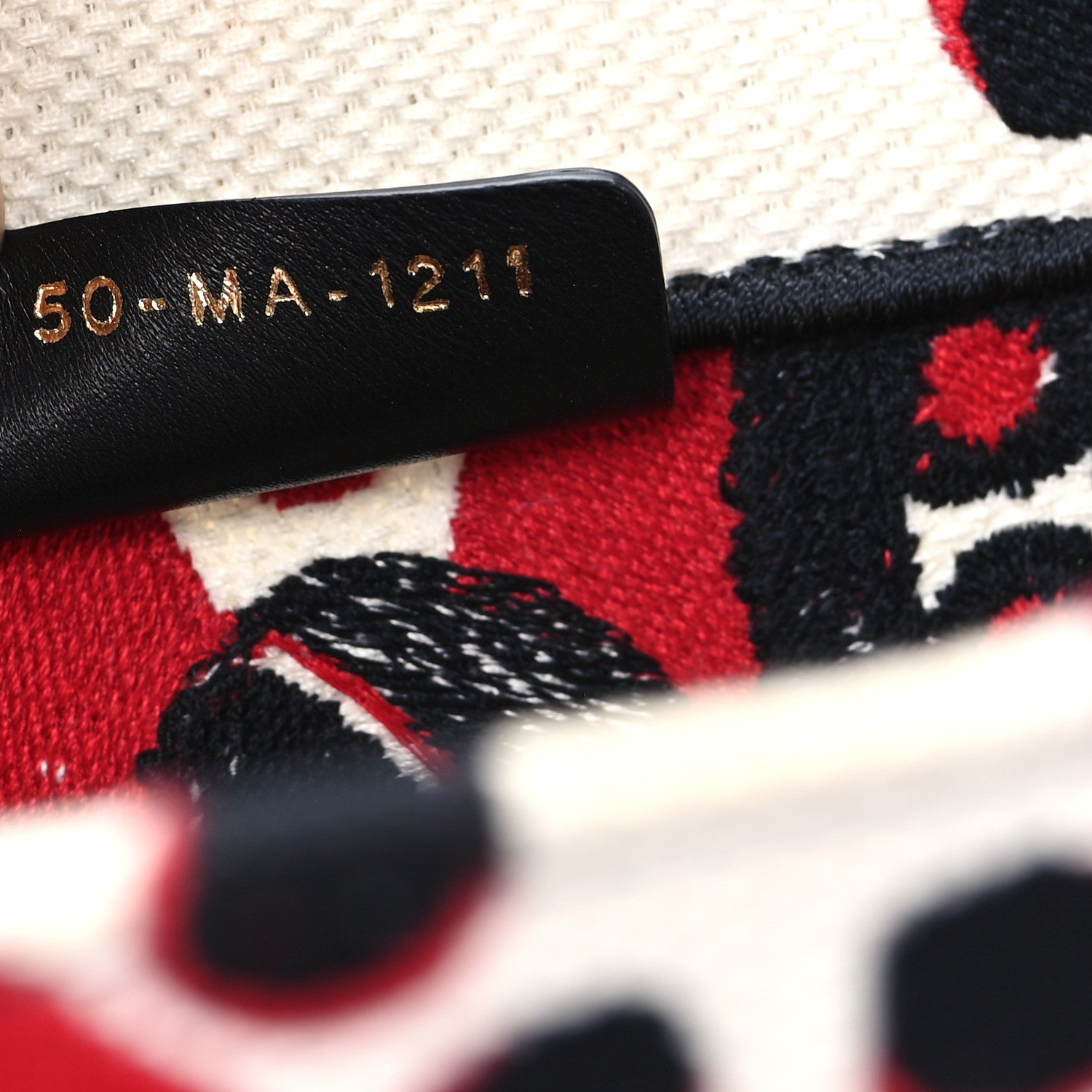 Christian Dior Canvas Embroidered Medium Cupidon Book Tote Latte Multicolor 7 of 14