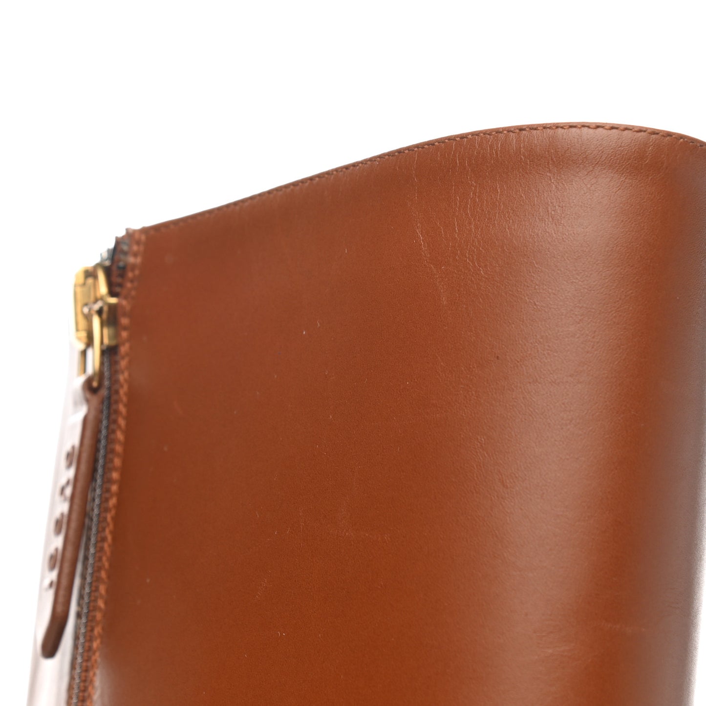 Calfskin Rosie Tall Riding Boots 40 Brown Papaya
