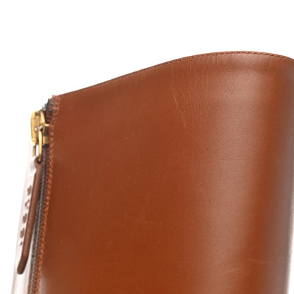 Gucci Calfskin Rosie Tall Riding Boots 40 Brown Papaya 13 of 13