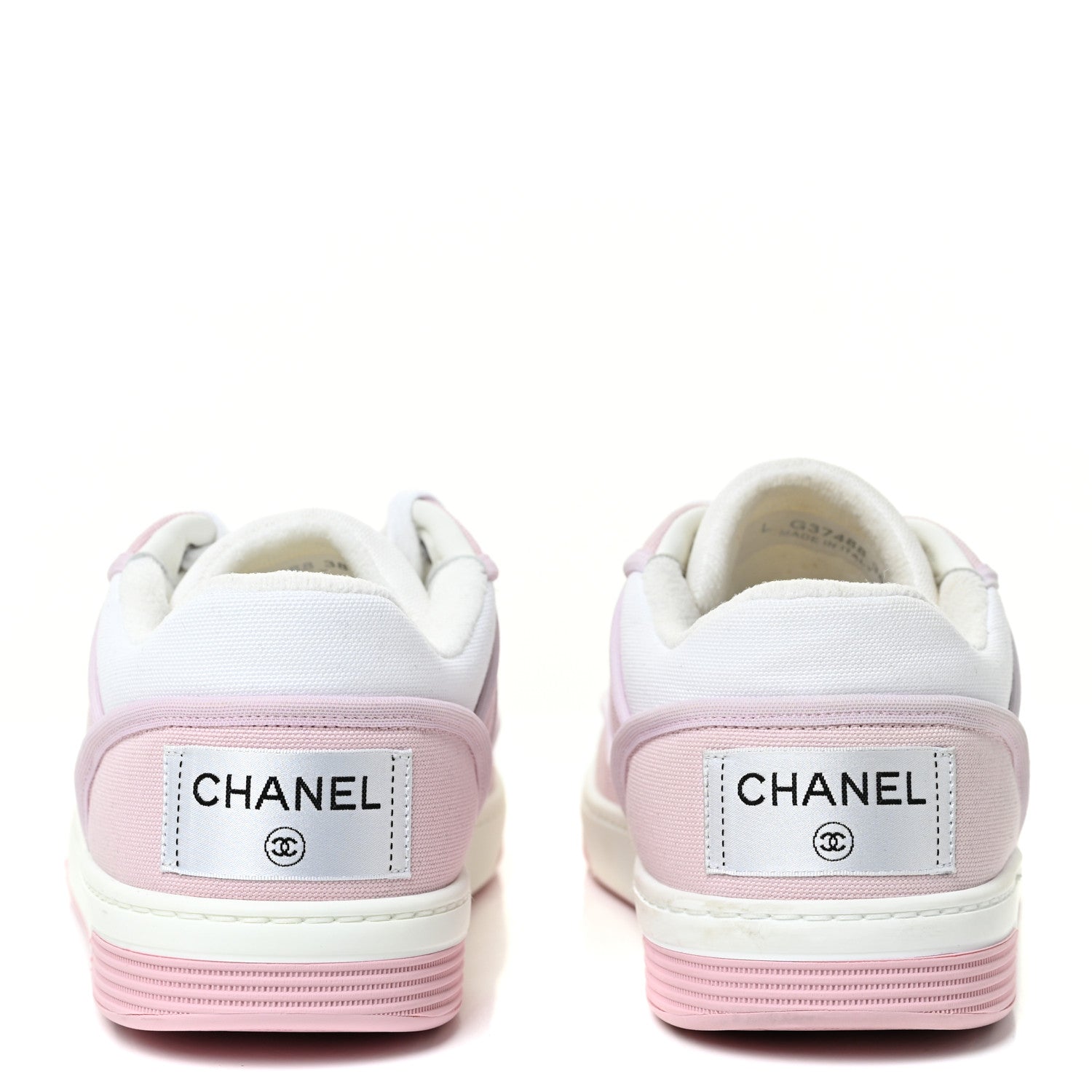 Chanel Fabric Womens Logo Sneakers 38 Light Pink 4 of 13