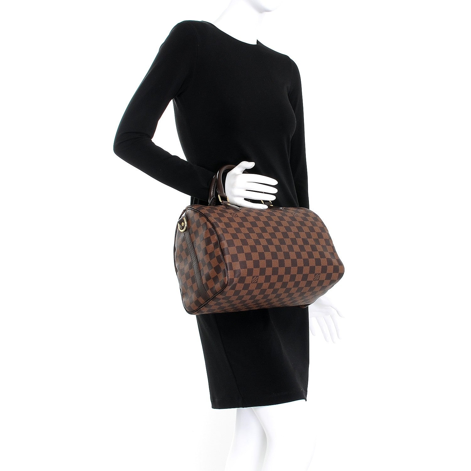 Louis Vuitton Damier Ebene Speedy Bandouliere 30 3 of 10
