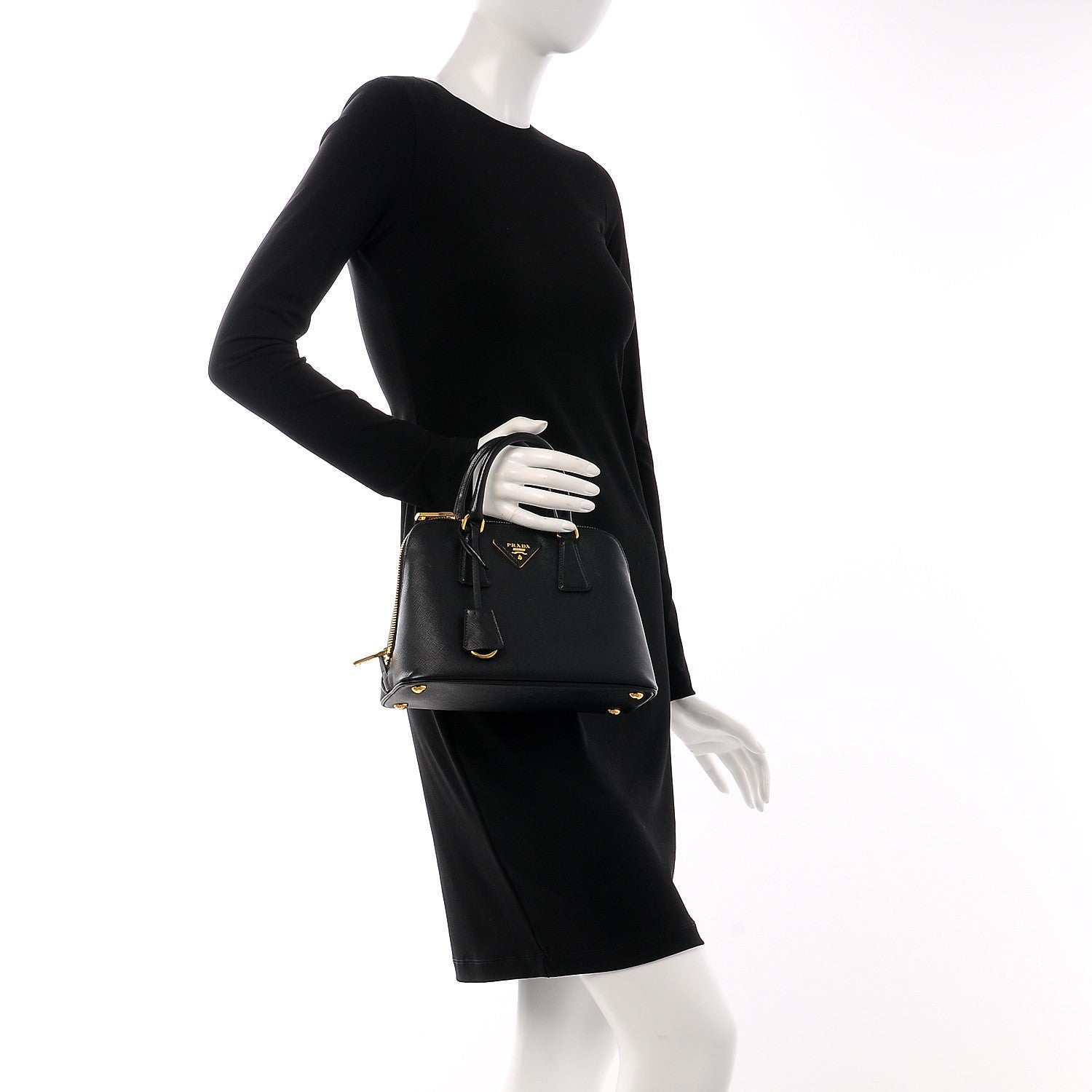 Prada Saffiano Lux Small Promenade Tote Black 3 of 9