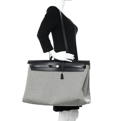 Hermes Criss Viking Vache Hunter Herbag Cabin Zip Retourne 50 Ecru Black 2 of 12