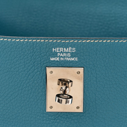 Hermes Togo Kelly Retourne 35 Blue Jean 5 of 9