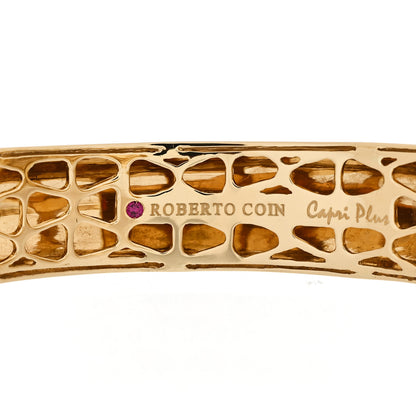Roberto Coin 18K Yellow Gold Diamond Capri Plus Bangle Bracelet 3 of 5