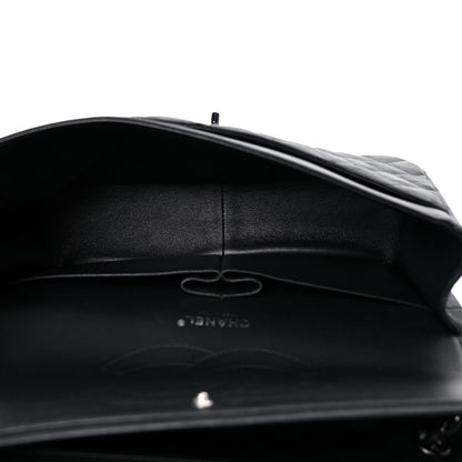 Chanel Crumpled Calfskin Quilted Jumbo Double Flap So Black 5 of 19