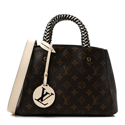 Louis Vuitton Monogram Braided Montaigne BB Creme Beige 1 of 8