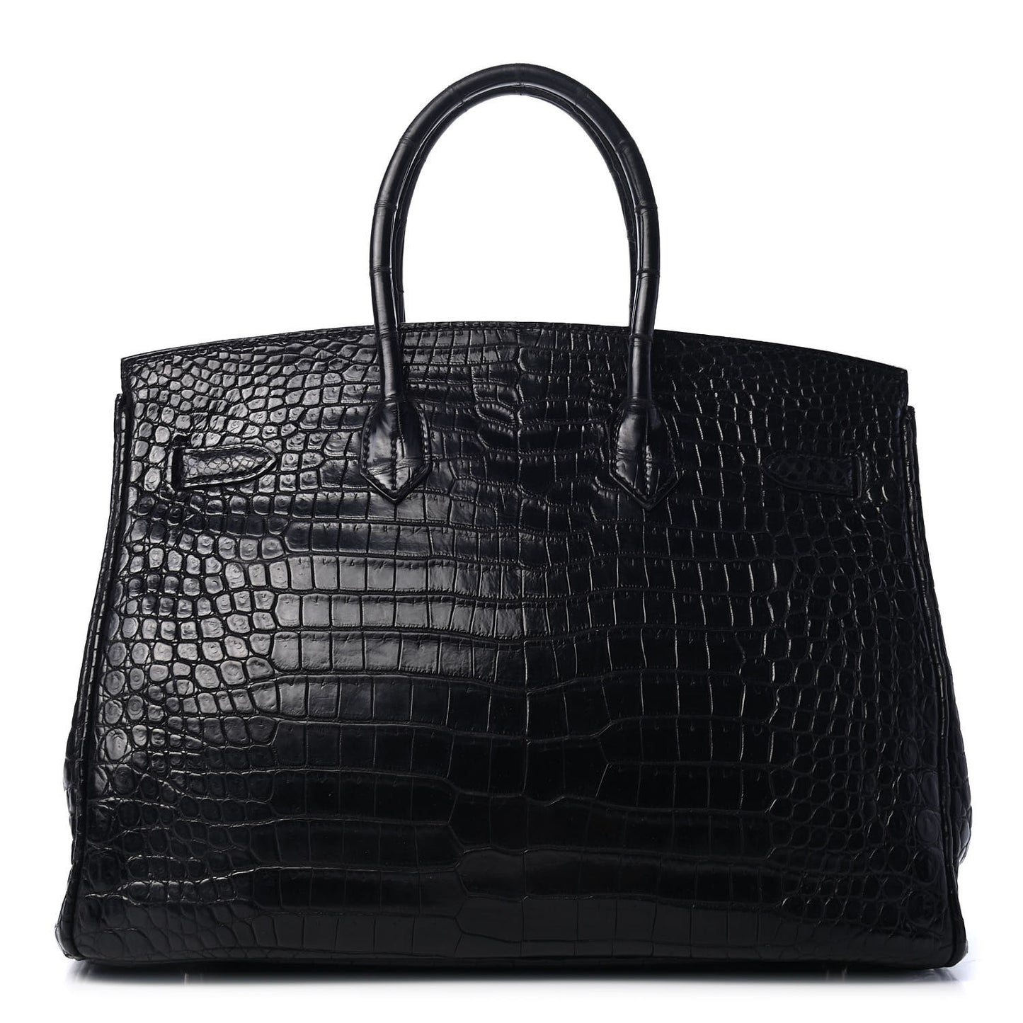 Matte Porosus Crocodile Birkin 35 Black