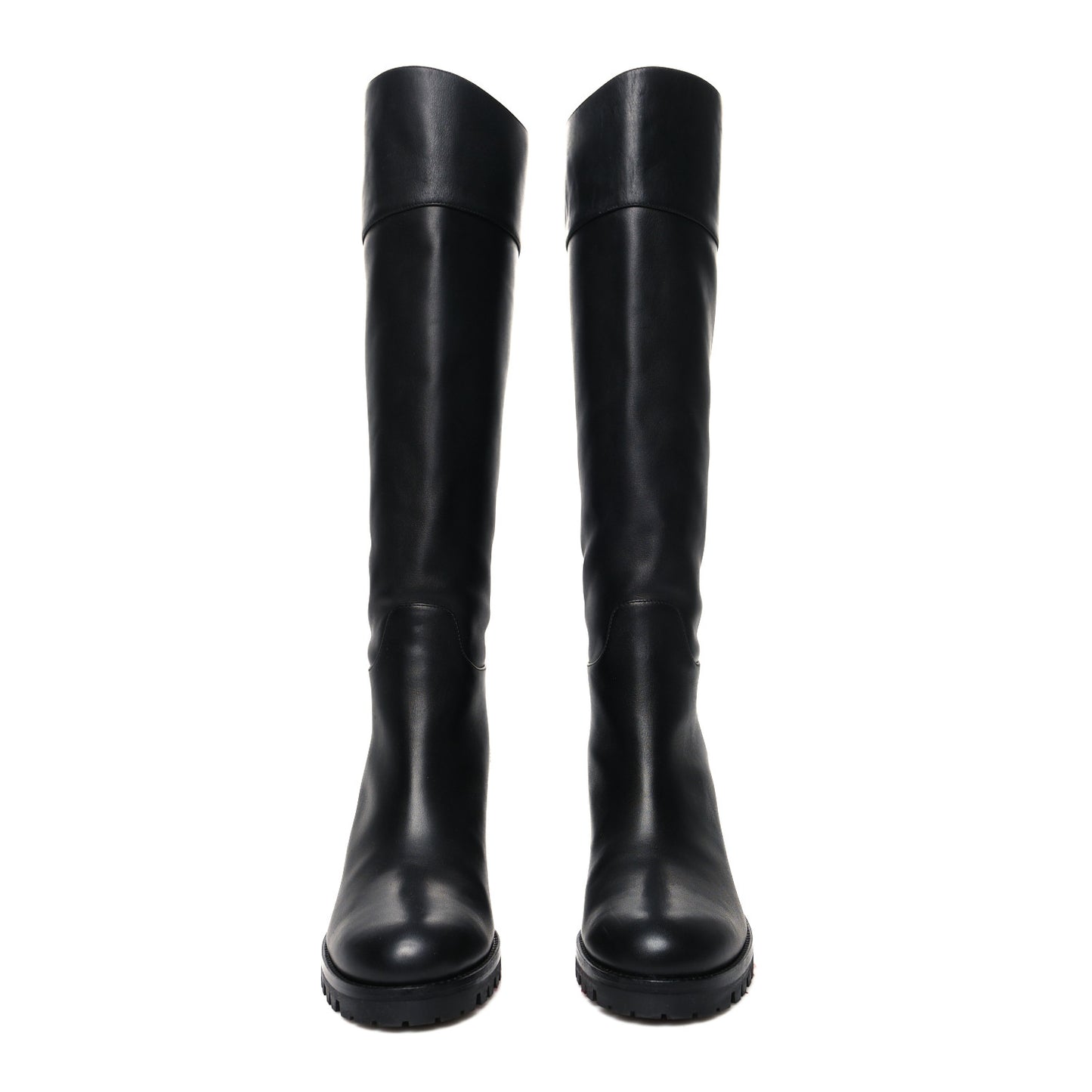 Calfskin Kari Lug 70 Boots 36 Black