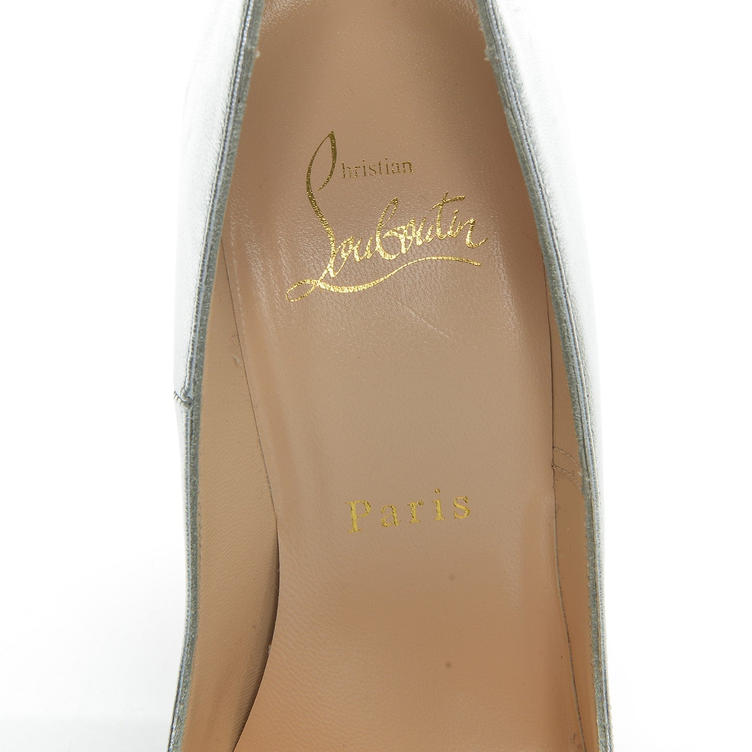 Christian Louboutin Metallic Calfskin So Kate 120 Pumps 35.5 Silver 7 of 7