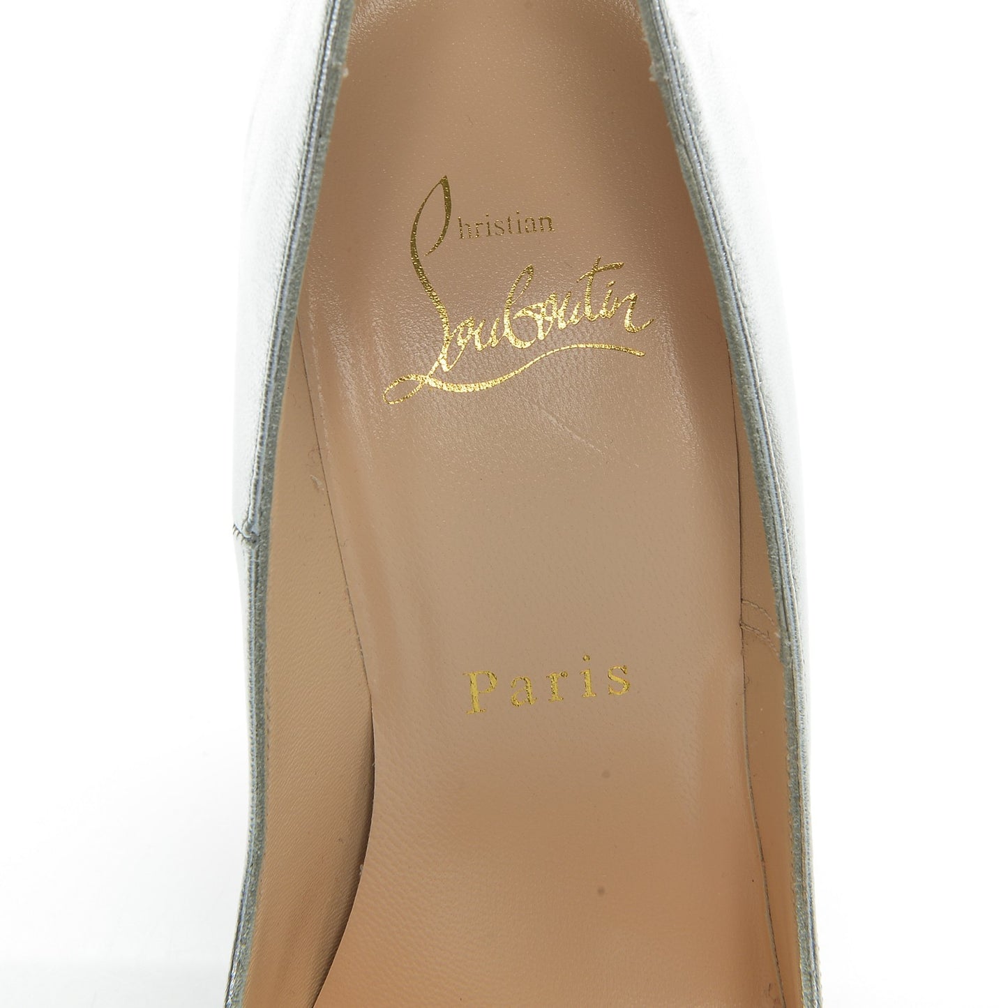 Metallic Calfskin So Kate 120 Pumps 35.5 Silver