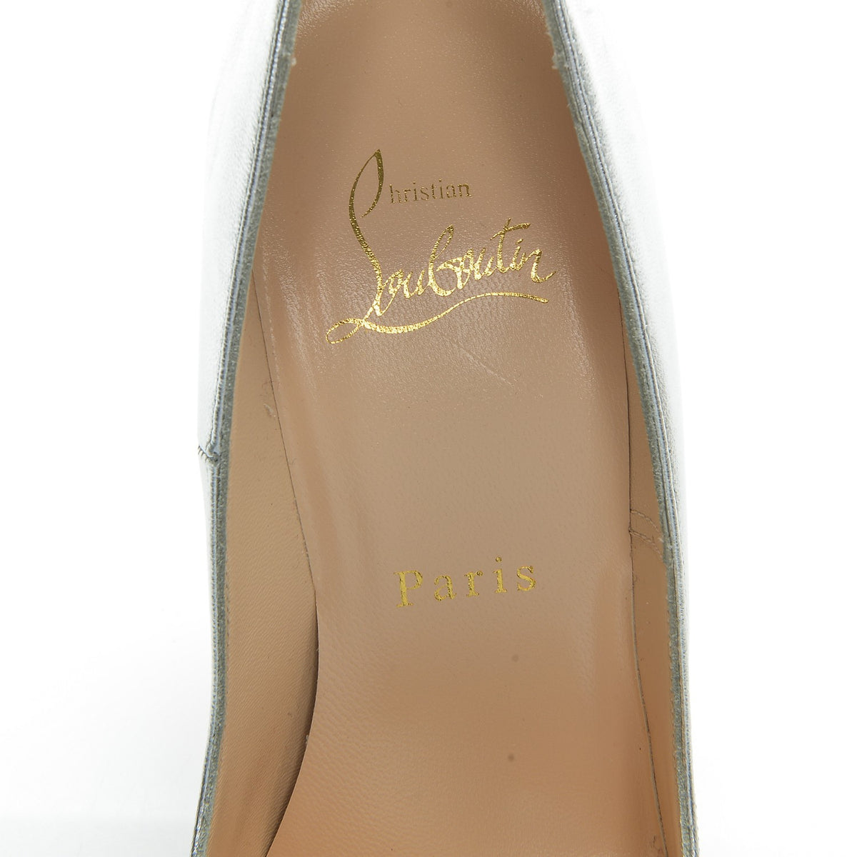 Christian Louboutin Metallic Calfskin So Kate 120 Pumps 35.5 Silver 7 of 7