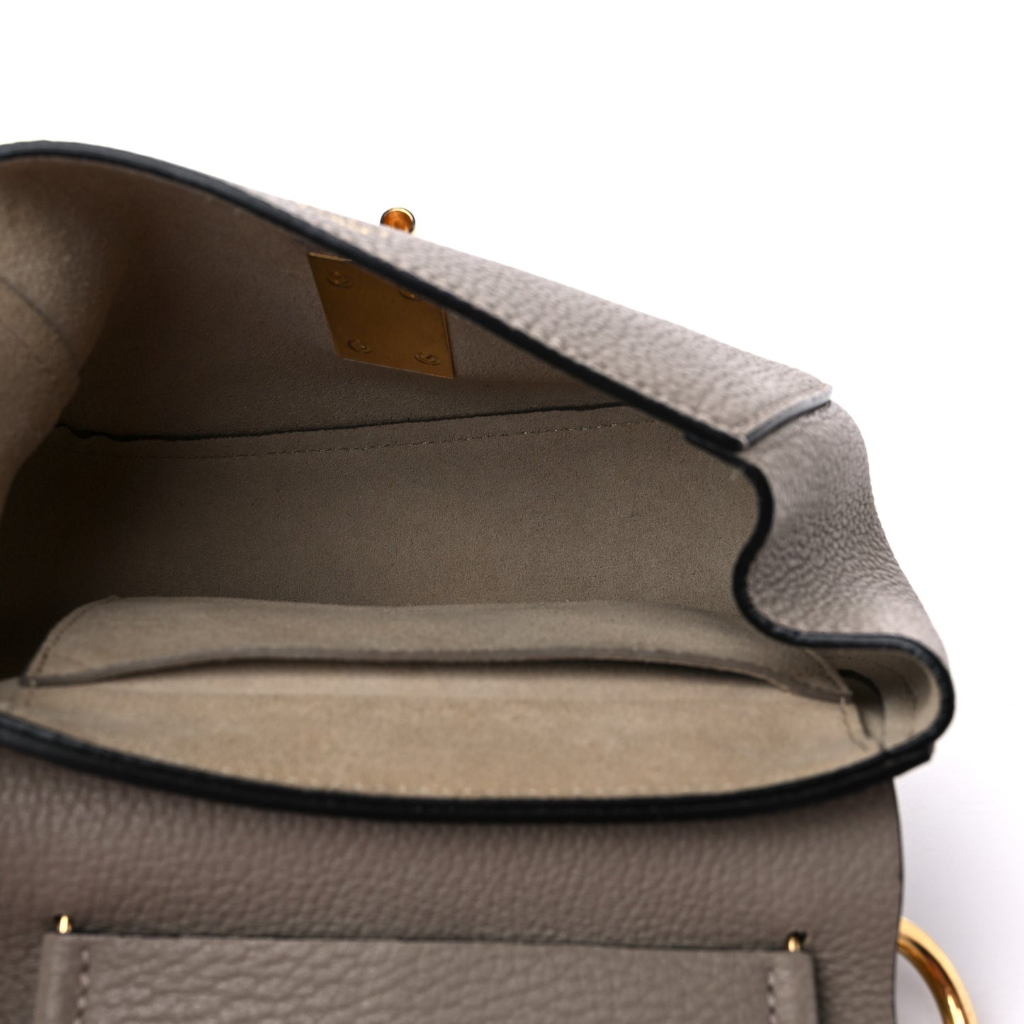 Grained Lambskin Mini Drew Shoulder Bag Motty Grey