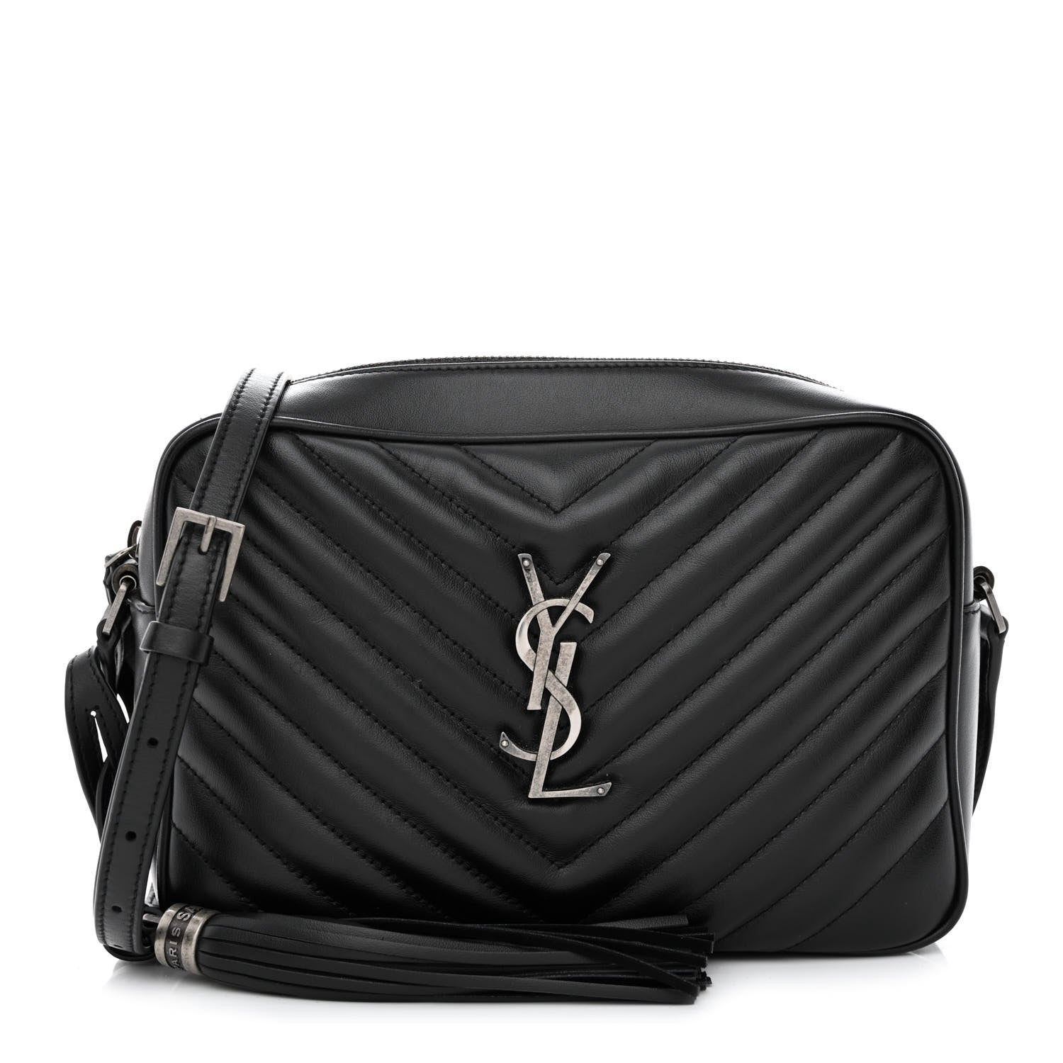 Saint Laurent Calfskin Matelasse Monogram Lou Camera Bag Black 1 of 10