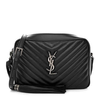 Saint Laurent Calfskin Matelasse Monogram Lou Camera Bag Black 1 of 10