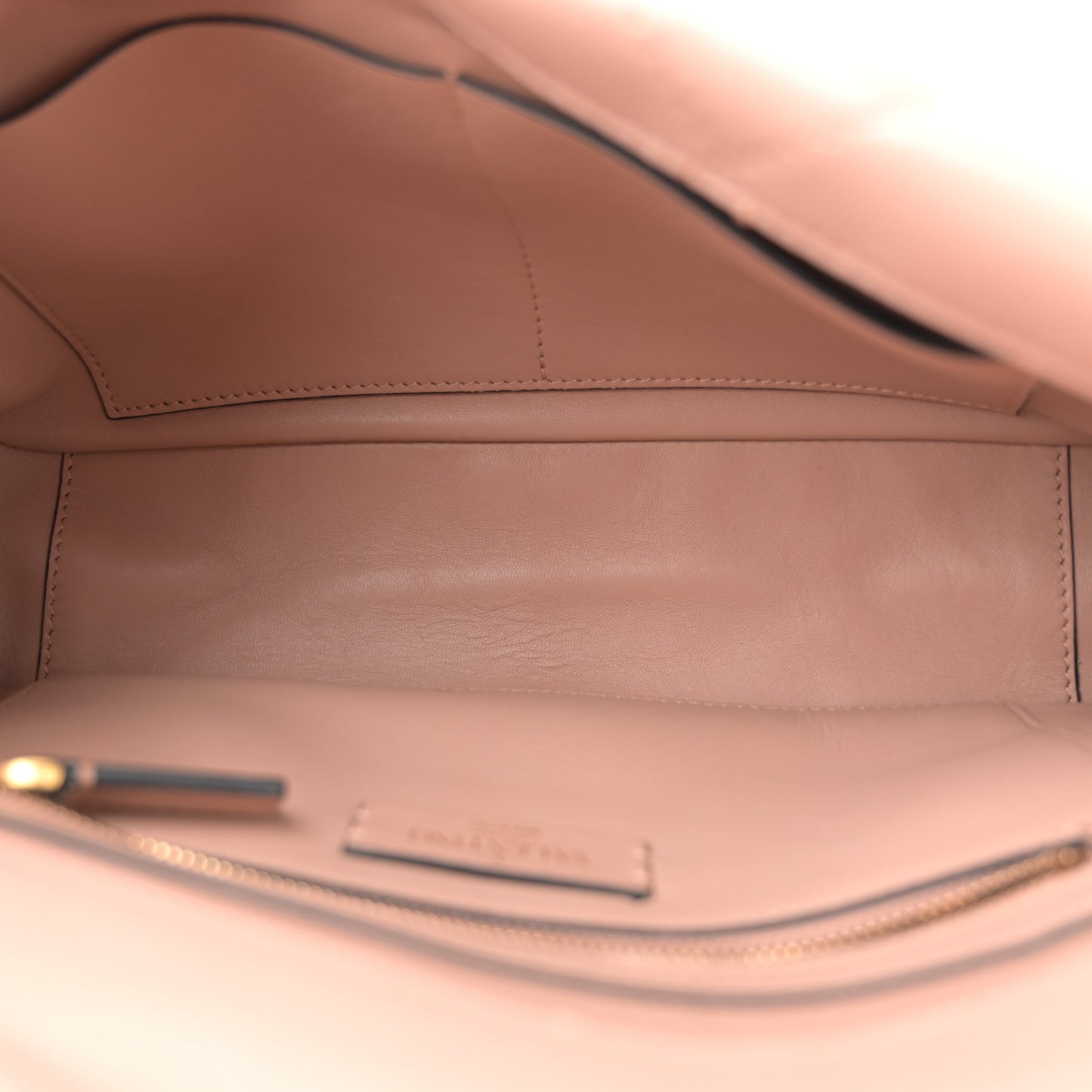 Nappa Large Roman Stud Shoulder Bag Rose Cannelle