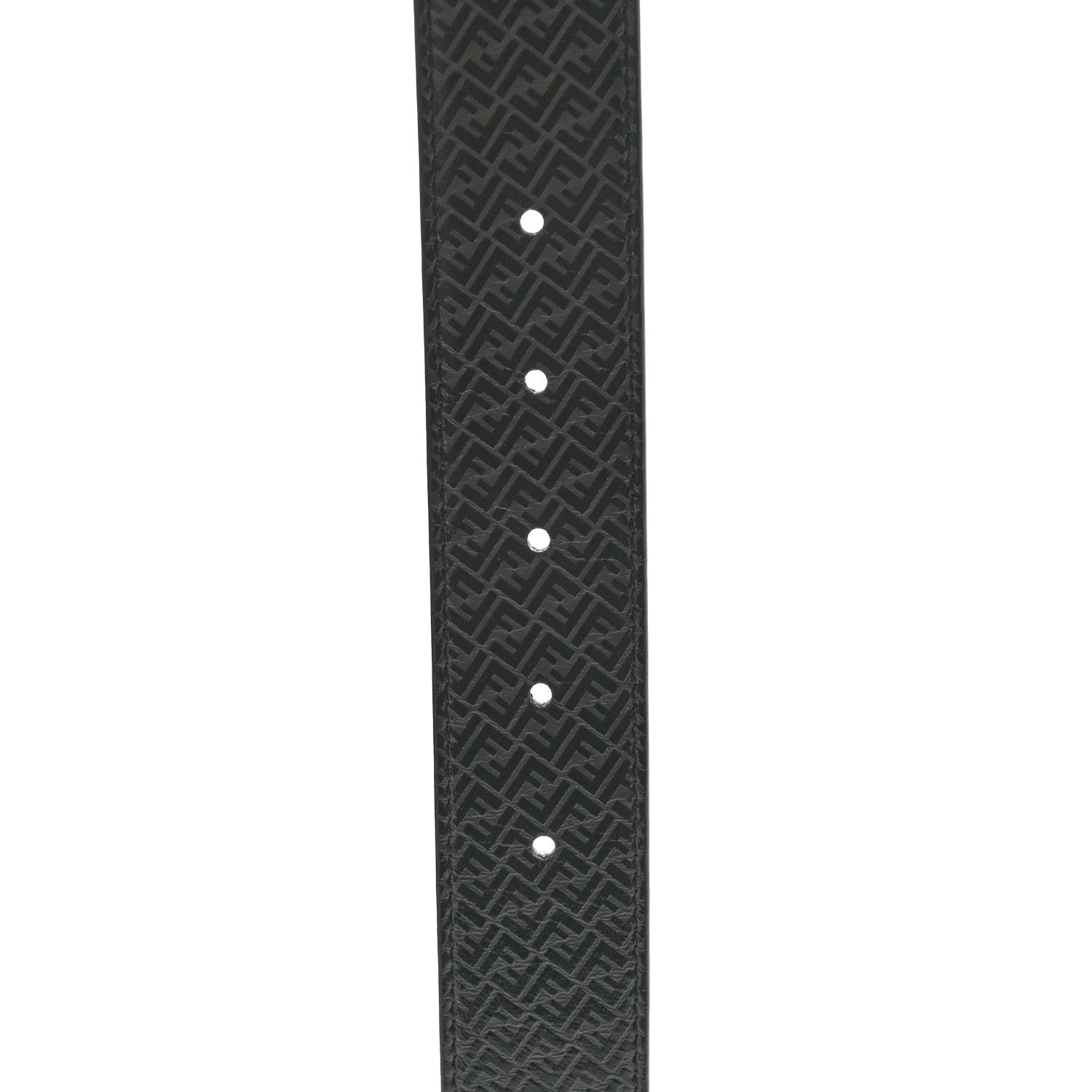 Fendi Vitello Grace Light Micro FF Embossed Belt 80 32 Asfalto Black 6 of 6