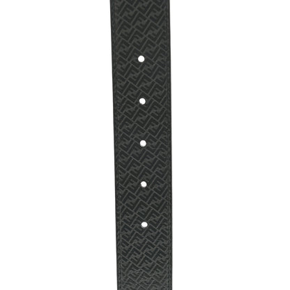 Fendi Vitello Grace Light Micro FF Embossed Belt 80 32 Asfalto Black 6 of 6
