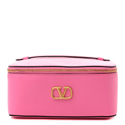 Valentino Garavani Grained Calfskin VLogo Signature Wash Bag Feminine Pink 3 of 13