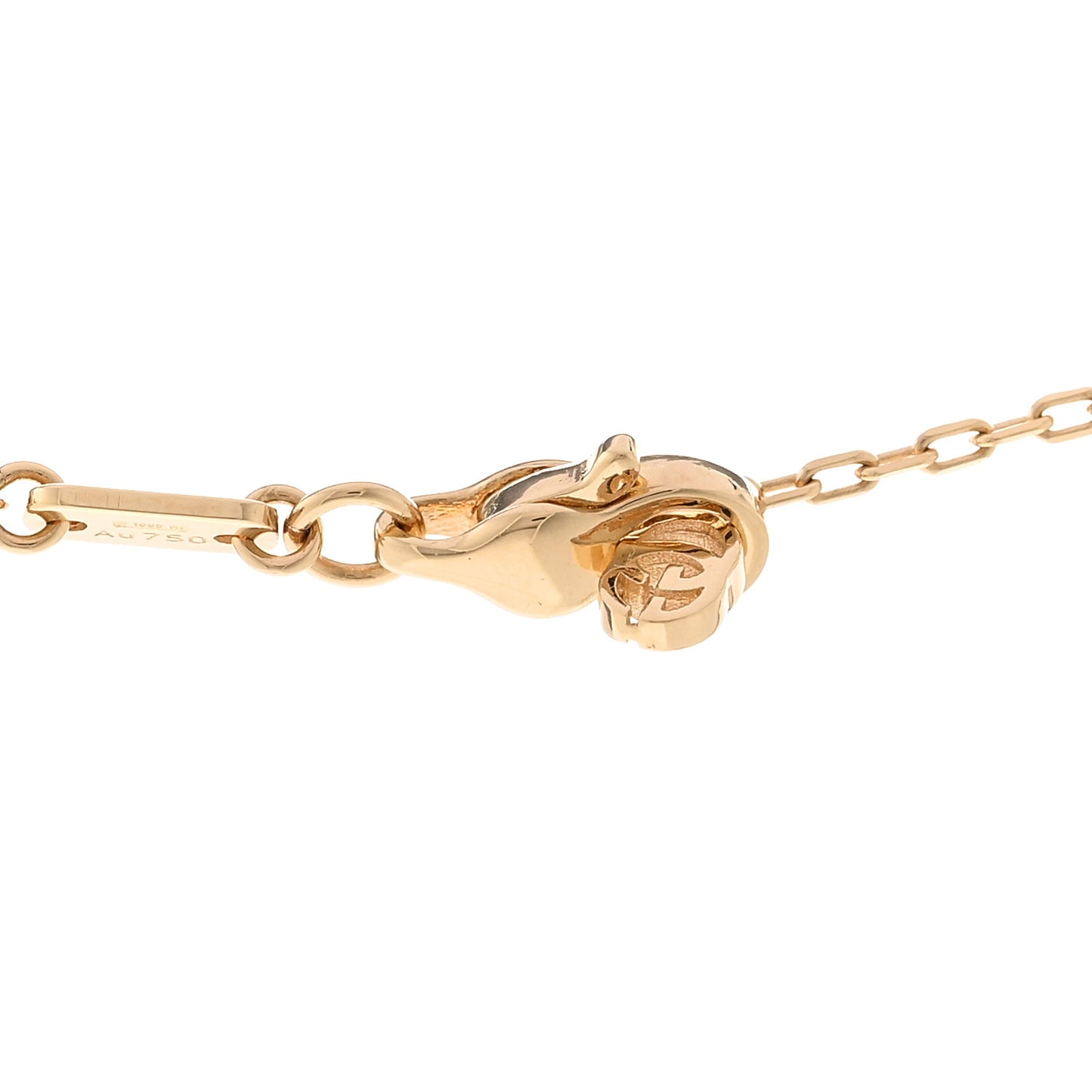 18K Yellow Gold Running G Pendant Necklace
