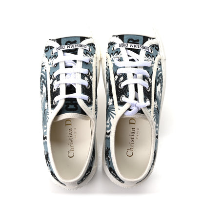 Christian Dior Cotton Butterfly Bandana Embroidered Walk'N'Dior Low Top Sneakers 35.5 Deep Blue 2 of 10