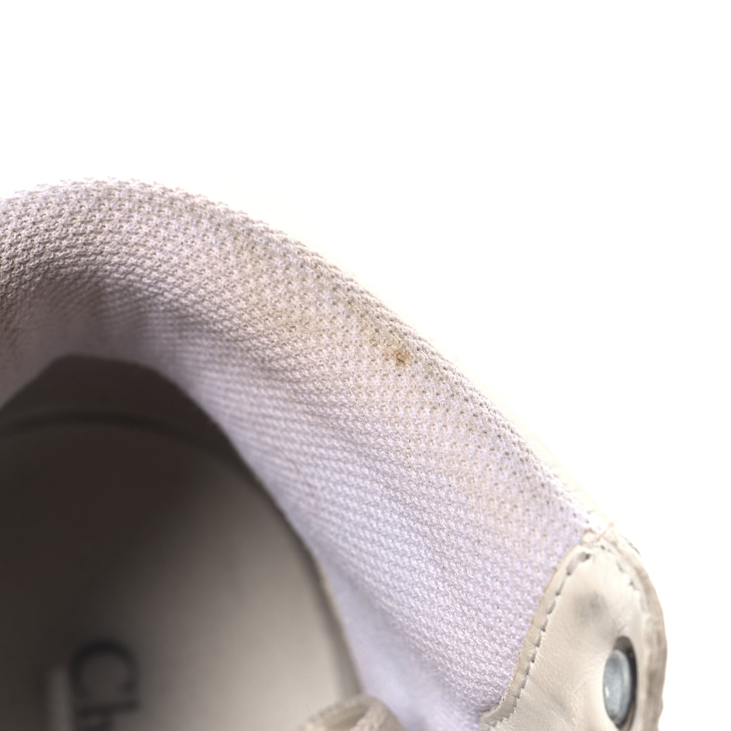 Nylon Fabric Womens D-Player High Top Sneakers 36 White Grey
