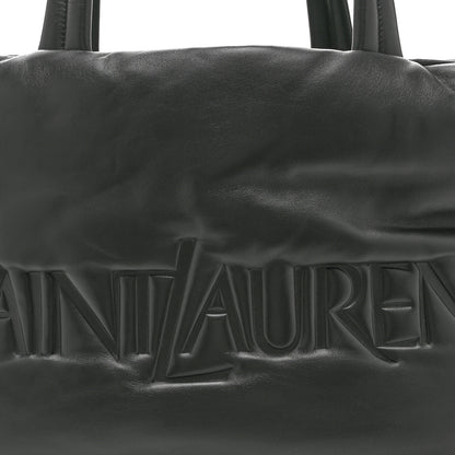 Saint Laurent Lambskin Wide Puffer Tote Black 8 of 10