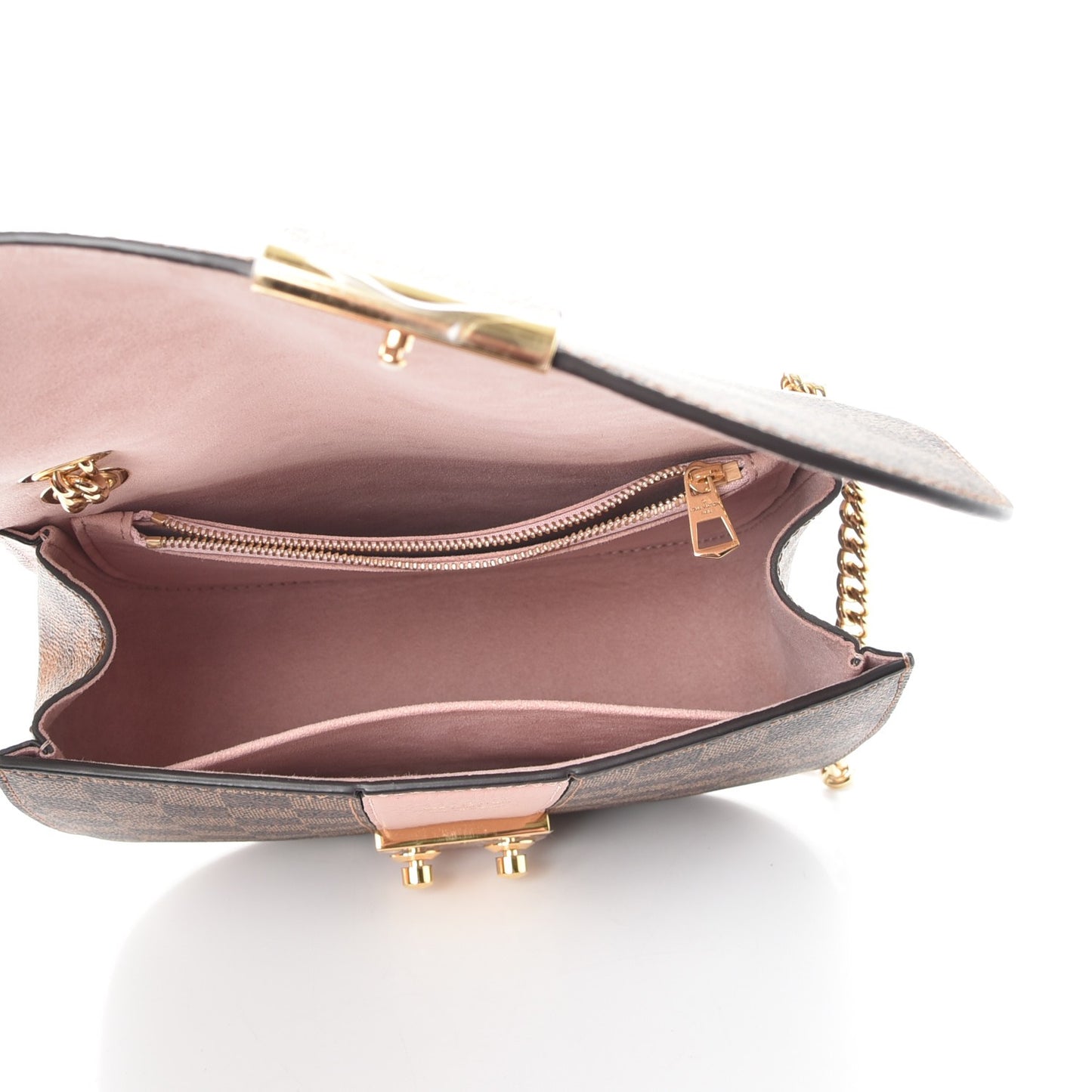 Damier Ebene Cuir Taurillon Wight Magnolia