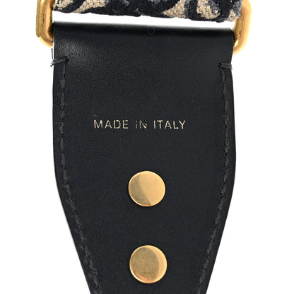 Christian Dior Oblique Studded Shoulder Strap Blue 4 of 4