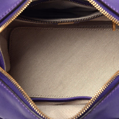 MCM Calfskin Boston Bag Purple 6 of 10