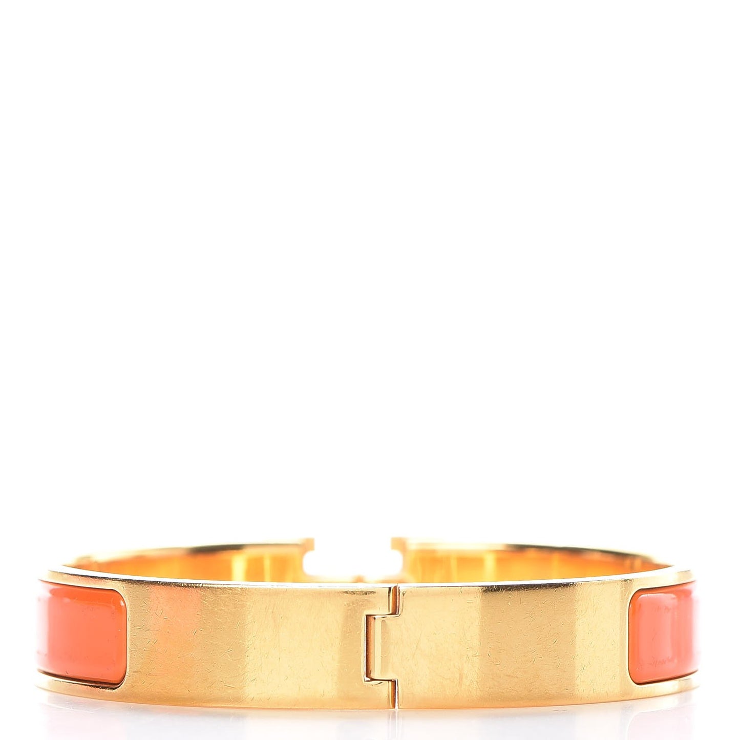 Enamel Narrow Clic Clac H Bracelet GM Orange