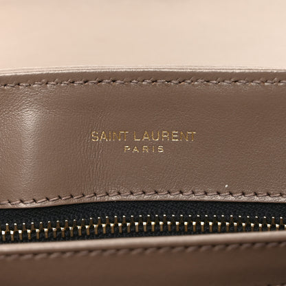 Saint Laurent Calfskin Y Quilted Monogram Toy Loulou Crossbody Bag Taupe 7 of 9