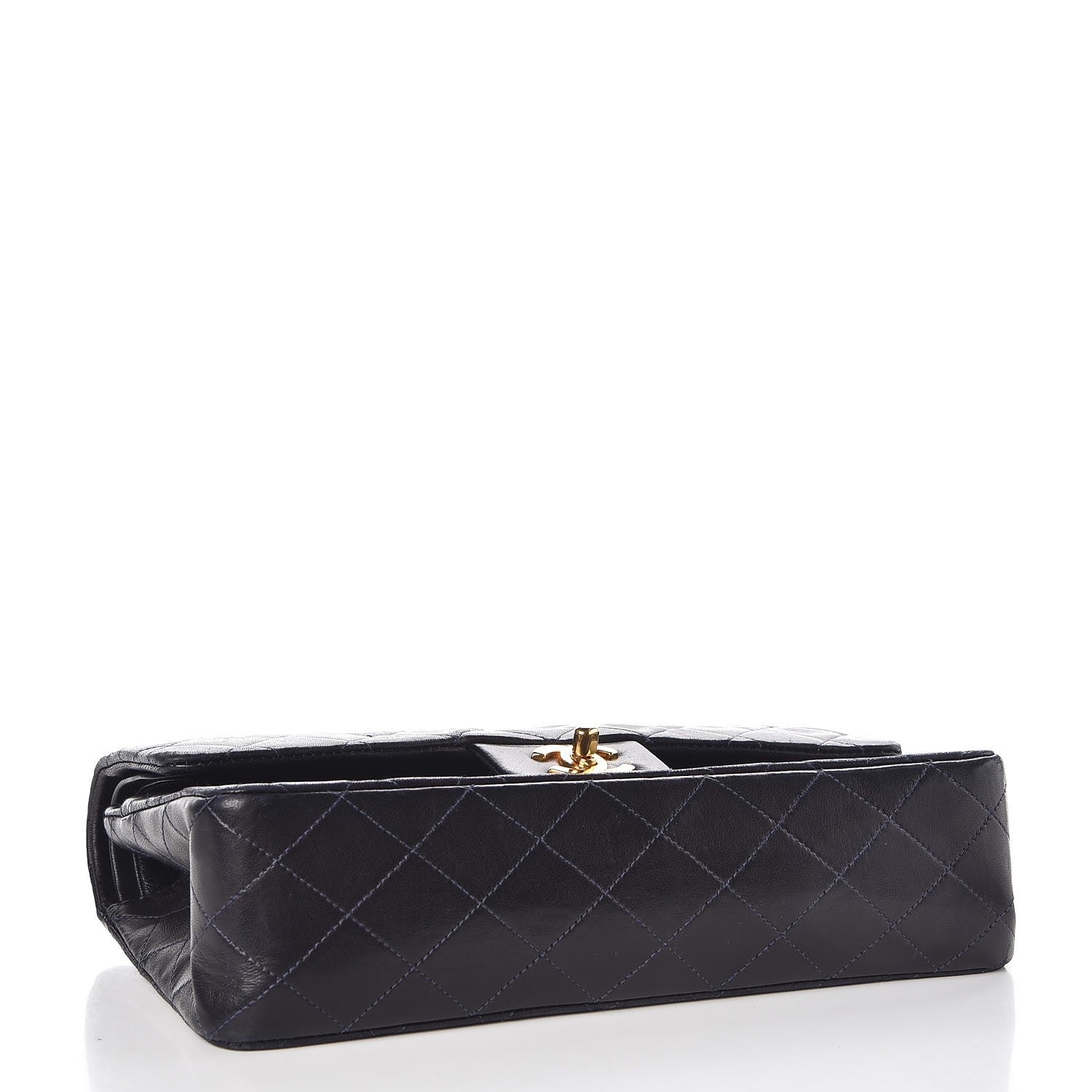 Chanel Lambskin Quilted Medium Double Flap Navy 5 of 9