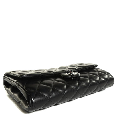 Chanel Lambskin Quilted Clutch With Chain Flap Black 4 of 8