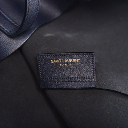 Saint Laurent Calfskin Large Shopping Tote Deep Marine 5 of 10