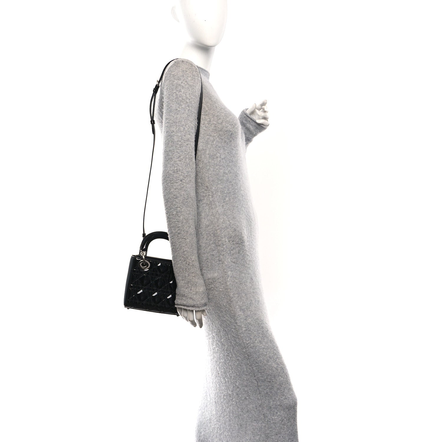 Bottega Veneta Metallic Lambskin Intrecciato Long Andiamo Top Handle Clutch Gold 2 of 12