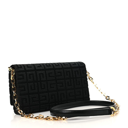 Givenchy Embroidered Canvas 4G Wallet on Chain Black 3 of 10